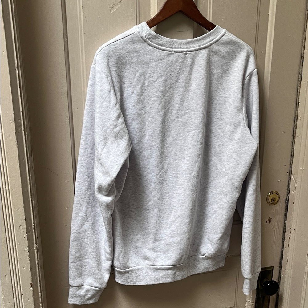 Womens Light Gray Sweatshirt with Floral Bottle Graphic - Picture 4 of 4